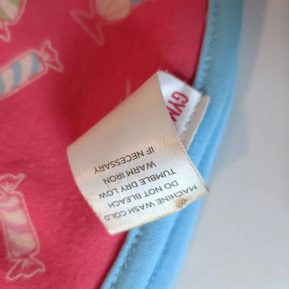 Vtg Gymboree Sweet Thing Ice Cream Sundae Baby Blanket Pink 100% Cotton 2006